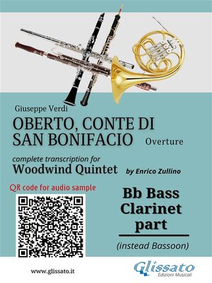 cover image of Bb Bass Clarinet (instead Bassoon) part of "Oberto" for Woodwind Quintet